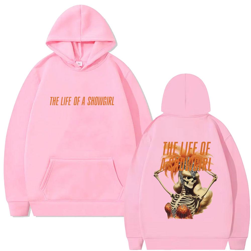 Livet til en Showgirl Hettegenser Skjelettgrafikk Genser Menn Kvinner Mote Oversized Hettegensere Unisex Vintage Streetwear