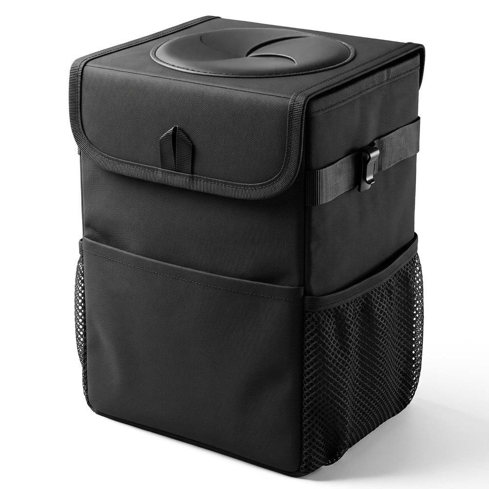 Collapsible Car Trash Can with Lid Car Garbage Bin Leakproof Car Trash Bag Car Use