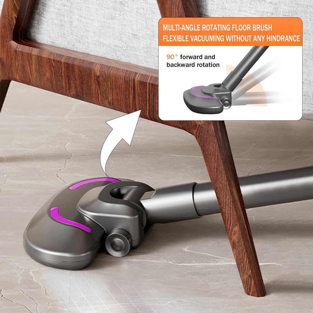 Cordless Handheld Vacuum Cleaner, Rechargeable Stick Vacuum with Cyclone Suction for PC Dust Removal, Car, Home & Office