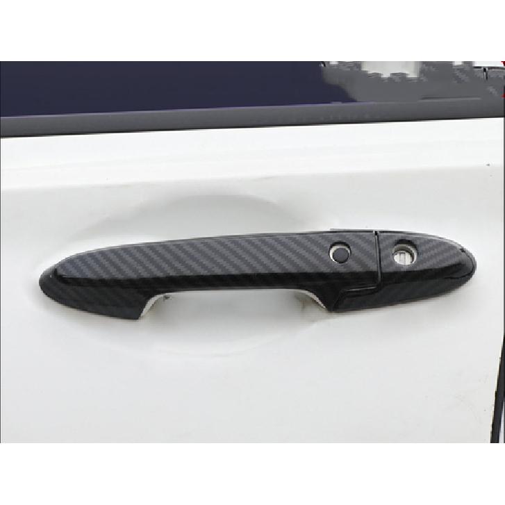 Carbon Fiber Front Door Handles Cover Trim 4pcs For Honda HR-V HRV 2016-