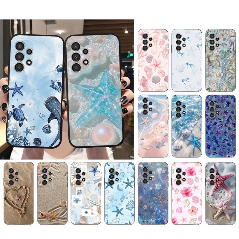 Phone Case For Samsung A17 A55 A16 A56 A35 A15 A53 A54 A33 A34 A25 A05S A52 A52S A07 A26 A06 Ocean Starfish