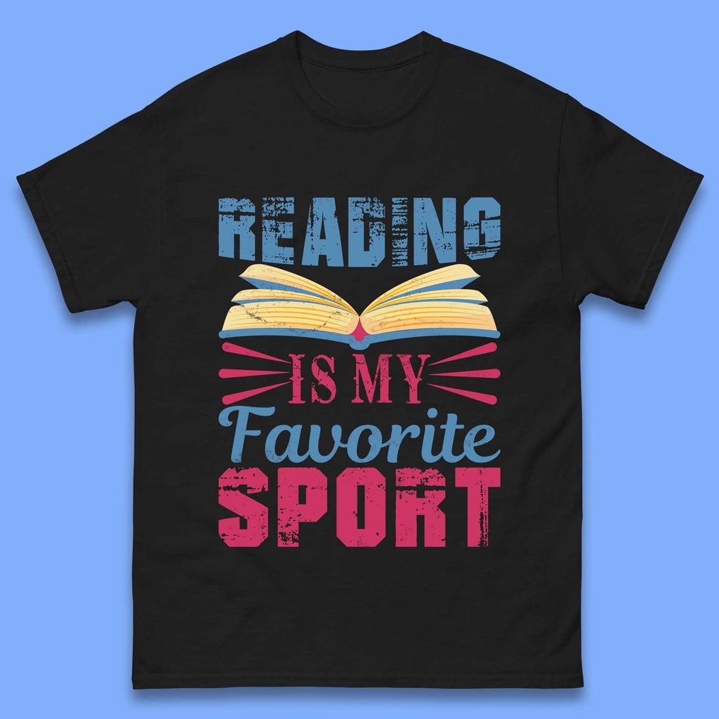 Reading Is My Favorite Sport Mens T-Shirt Womens Tops Tees