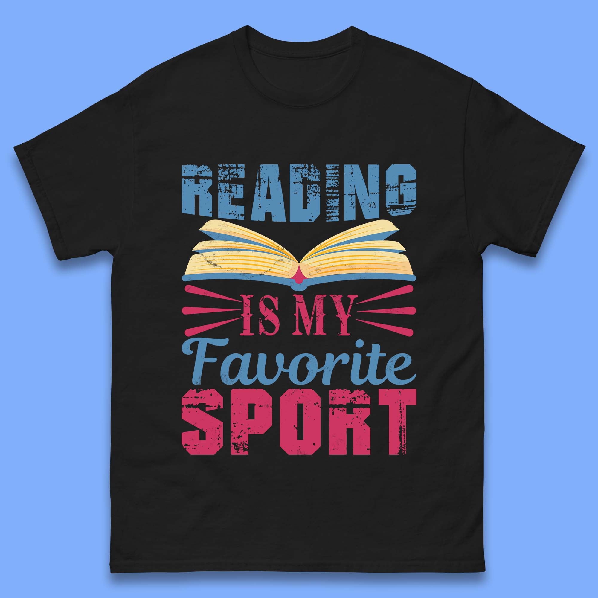 

Reading Is My Favorite Sport Mens T-Shirt Womens Tops Tees M