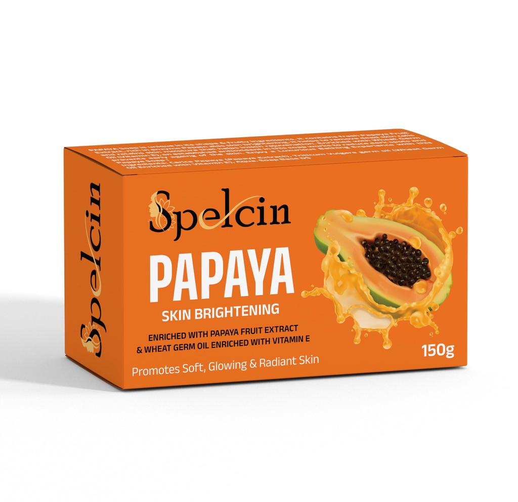 Best Spelcin Papaya Handmade bath soap, Enriched with the goodness of Papaya Pulp and Liquorice, 150G, Pack of 1