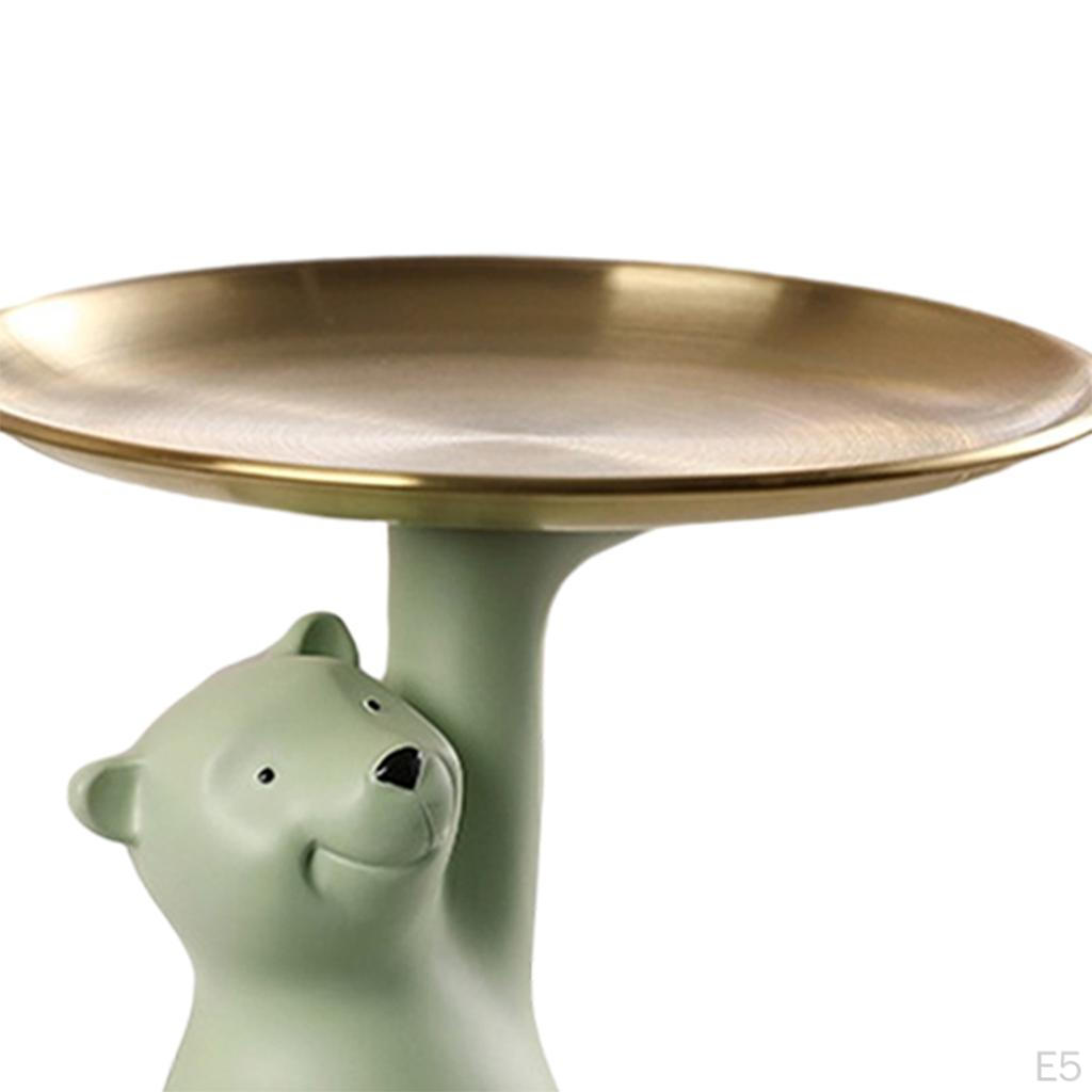 Bärenfigur Schmuckablage Dekorative Statue Skulpturen Ornament Tierskulptur Zuhause Tisch