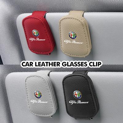 Magnetic Car Glasses Holder Sunshade Platep Card Ticket Clip For 159 Giulietta Giulia 147 Mito 156 159 166 GT Stelvio