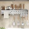 5-in-1 Metal Stainless Steel Storage Rack, Kitchen Tool Storage Rack, Waterproof And Moisture-proof Wall Mounted Storage Rack