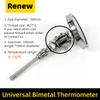 100mm Bimetallic thermometer stainless steel diameter axial pointer boiler pipe roast duck industry thermometer