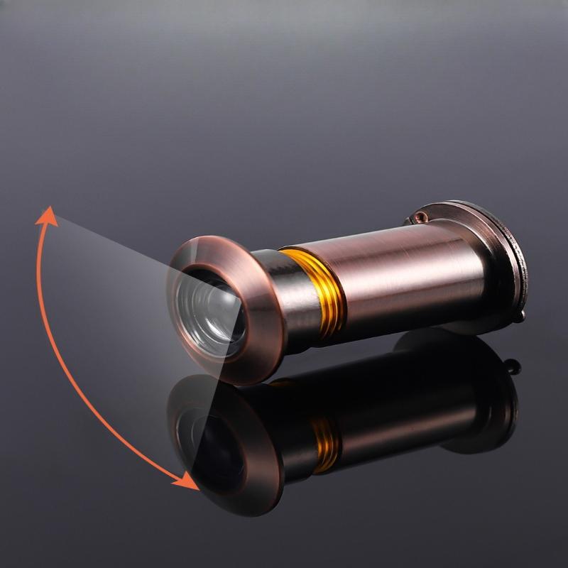 1Pc Anti-theft Door Cat's Eye, Door Mirror High Definition Glass Lens 200 Degrees Wide Angle Anti-skid Anti-rotation Hotel Door Universal Hotel Door