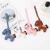 Cartoon Pu Leather Brown Pony Charms Keychain Pendant Women Keyring Cute Animal Bag Hanging Ornament Accessories Decoration Gift
