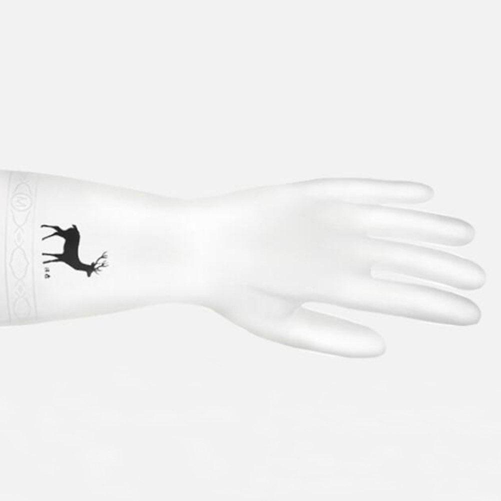 1Pair Waterproof PVC Dishwashing Gloves for Kitchen Cleaning Car Washing Window Cleaning Laundry Heavy Duty Anti Skid Household