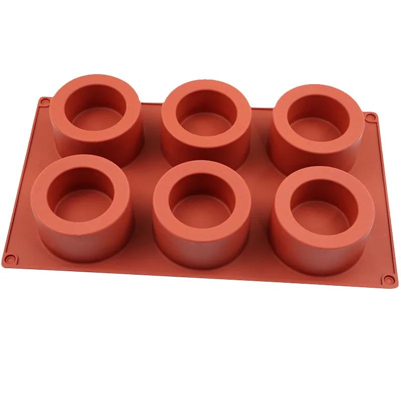 

Round Cake Cake Mold Cake Decorating Moulds Silicone Mold Baking Tools for Cakes Mousse Soap Molds 3D Cake Tray Baking Pan красный