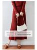 100% Wool Drapey A-Line Pleated Midi Skirt - Slimming and Large Swing Design for Spring and Autumn