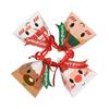 6pcs Christmas Candy Gift Box with Tag Ribbons Cookie Snack Chocolate Packaging Box Bags Xmas New Year Party Navidad Noel
