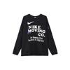 Nike Dri-FIT Letter Print Crew Neck Long Sleeve Sweatshirt Men Tops Black DX0903-010