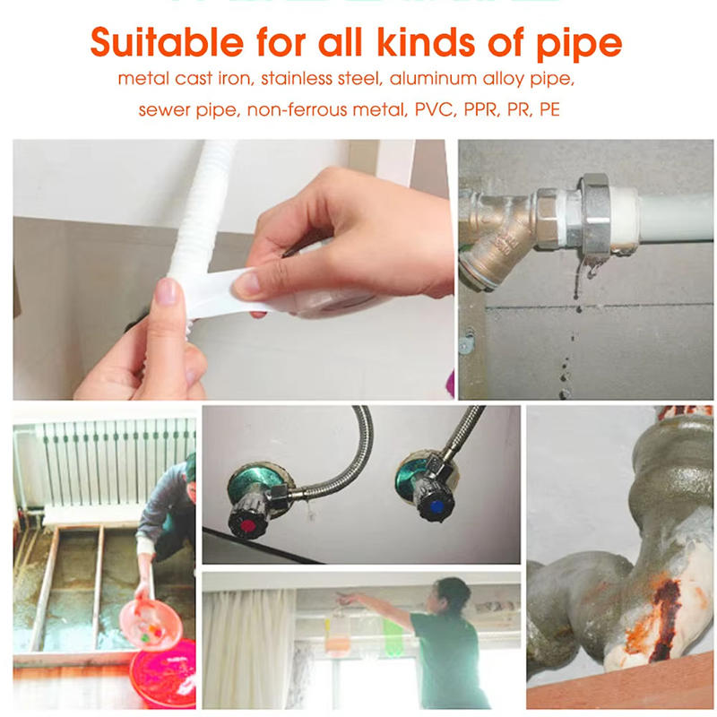Water Pipe Leak Repair Tape Self-adhesive Strong Waterproof Tape Water Pipe Leak Winding Repair Silicone Rubber Leak Stop Tape