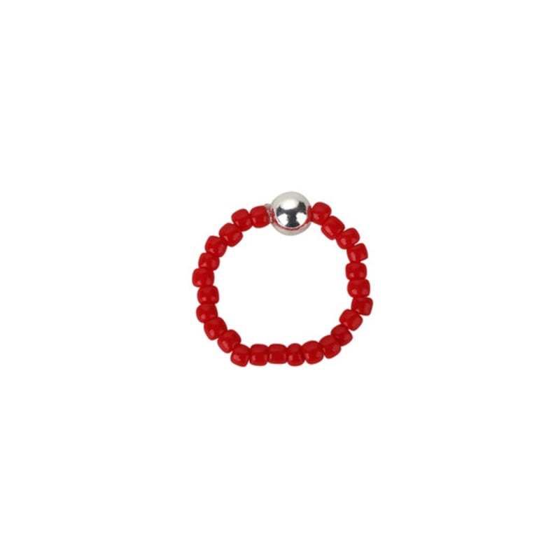Charmy silver beads toe ring (3colors)