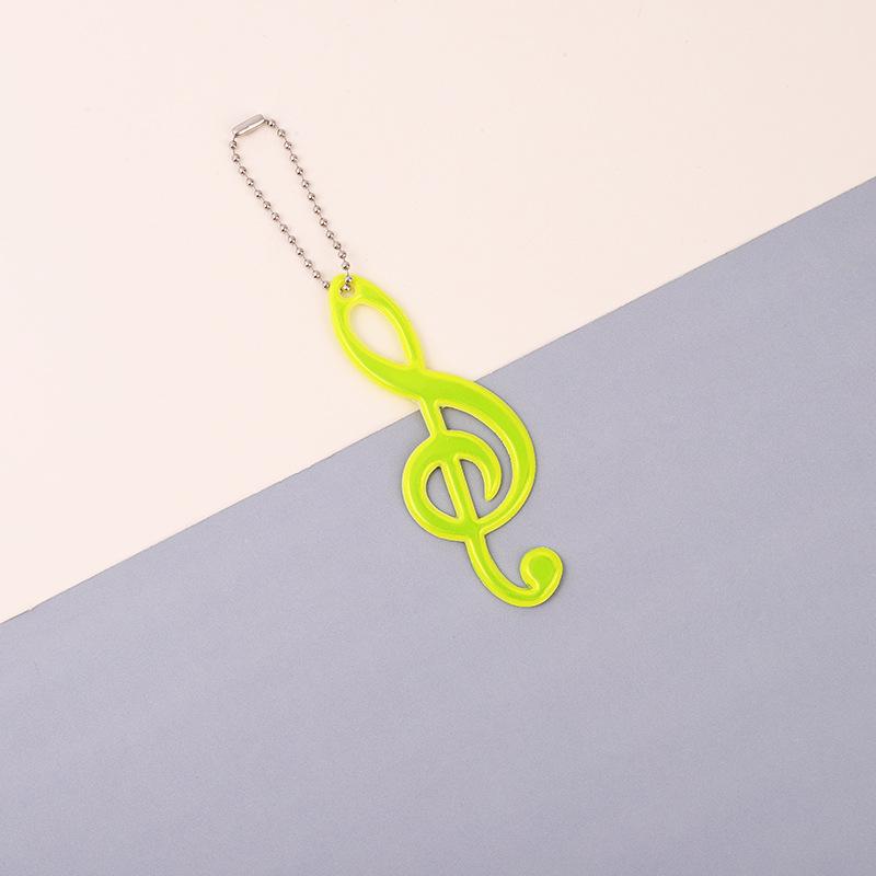 2Pcs Color Music  Safety Reflector Reflective Keychains Car Keyrings Charm Bag Accessories for Jacket BackPack Strollers Wheelchairs