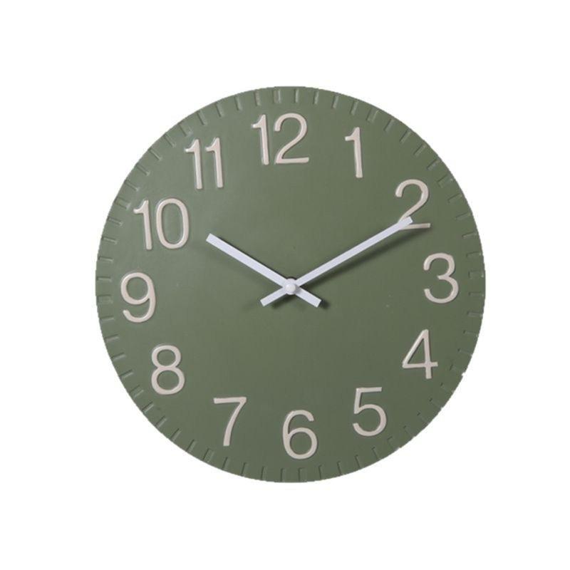 Elegant 12Inch Color Modern Simple Wall Clock for Indoor and Outdoor Space Decoration Waterproof Resin Clock