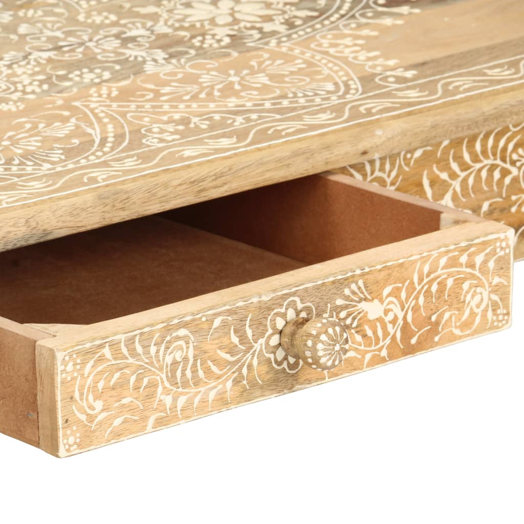 Coffee Table 110 x 50 x 45 cm Hand painted Solid Mango Wood