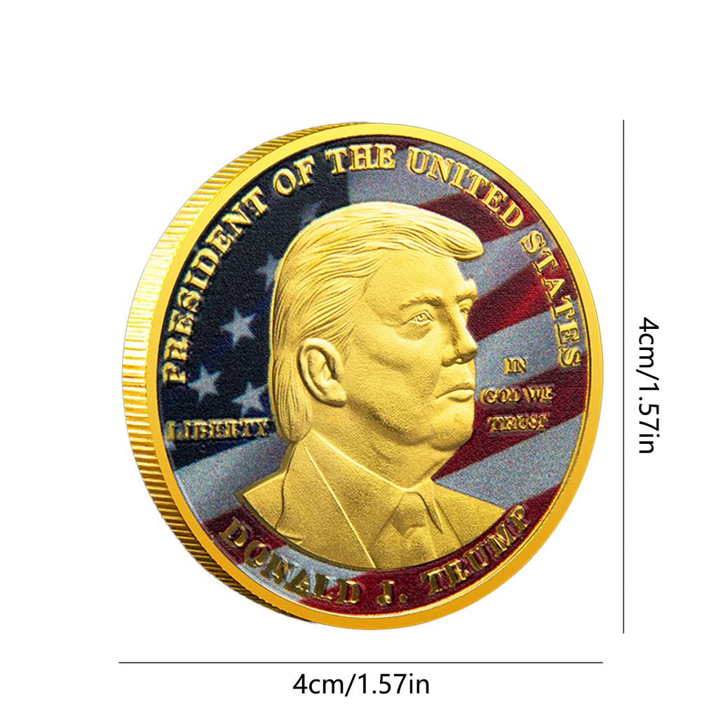1pc President Of The United States Trump USA Coin Commemorative Coin Souvenirs And Gifts For Trump Supporters
