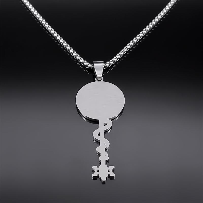 Hexe Hekate Rad Anhänger Halskette Edelstahl Wicca Magisches Symbol Hecate Schlange Schlüsselanhänger Damen Schmuck