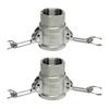 Female Thread Coupling Fitting Adapter In Stainless Steel for Water Transfer, Irrigation Service and Repair Work Field Use Daily