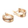 ZAKOL Trendy Crystal Earrings For Women Black And White Zircon Fashion Champagne Gold Color Earrings Wedding Zircon Gifts