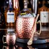 2Pcs 530ML Elegant Hammered Point Cup Copper Plated Stainless Steel Hammer Point Mug for Cocktail