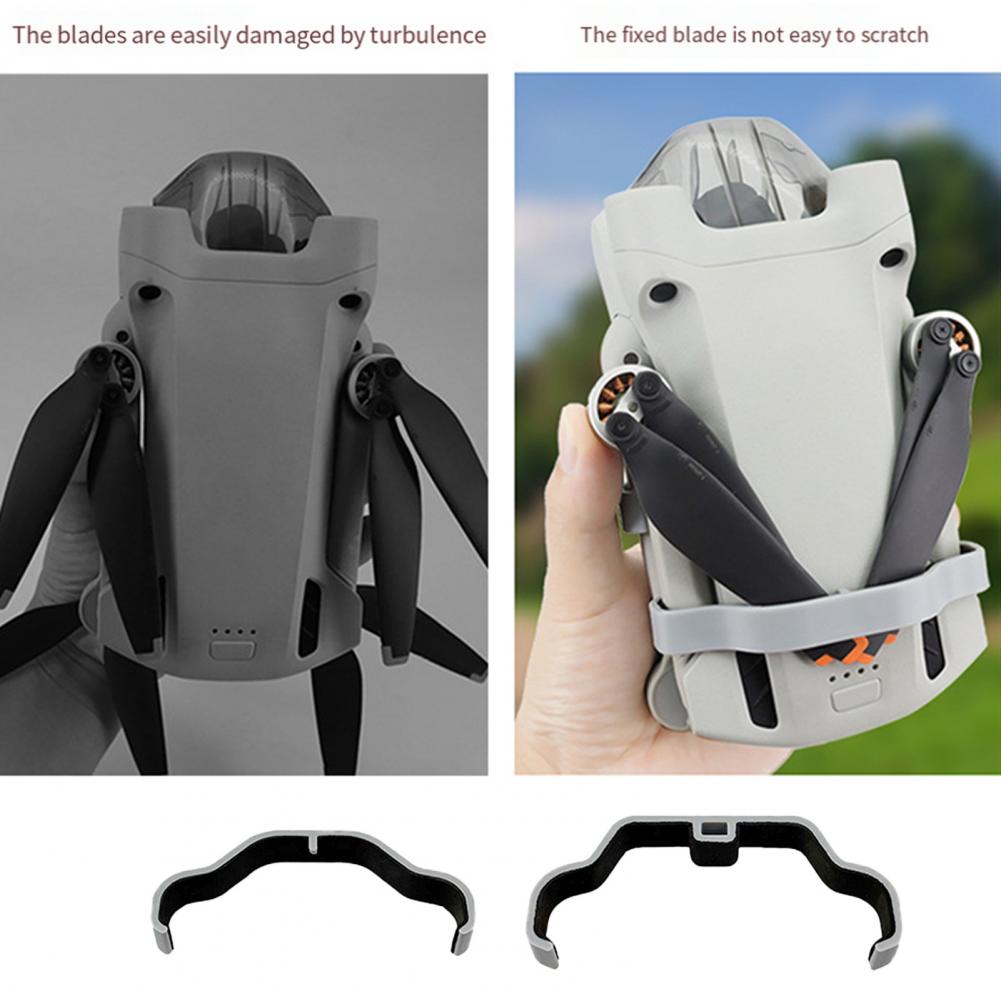 2Pcs Propeller Blade Holder for DJI Mini 3 PRO Protective Blade Guard Plastic Fixing Strap Folding Drone Propeller Stabilizer