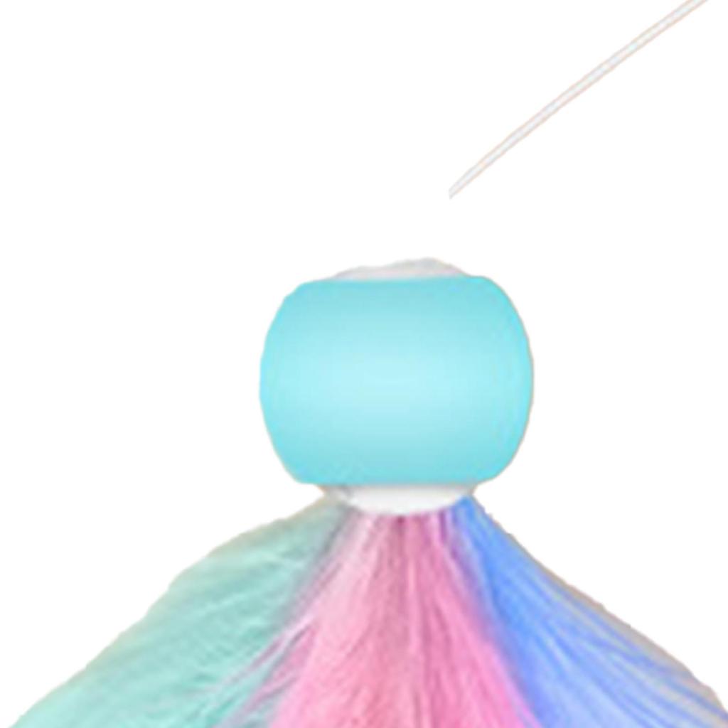 Retractable Cat Wand Attract Attention Cat Teaser Wand Toy Cat Interactive Toy for Exercise Blue