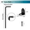 Gate Latch for Wooden Fence 12 Inch Heavy Duty Lock Hinges Gate Ground Latch for Pool Trailer Farm Child Boat Garden