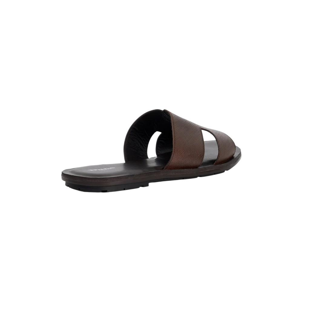 Dune London Mens Itos Leather Flat Slides