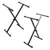 Keyboard Klavierständer X-Form Verstellbar Musikinstrument Halter Zubehör Schwarz L