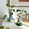 Creative Nordic Style Zebra Shape Vase Home Living Room Dining Hall Entryway Table Flower Arranger Decoration Ornaments
