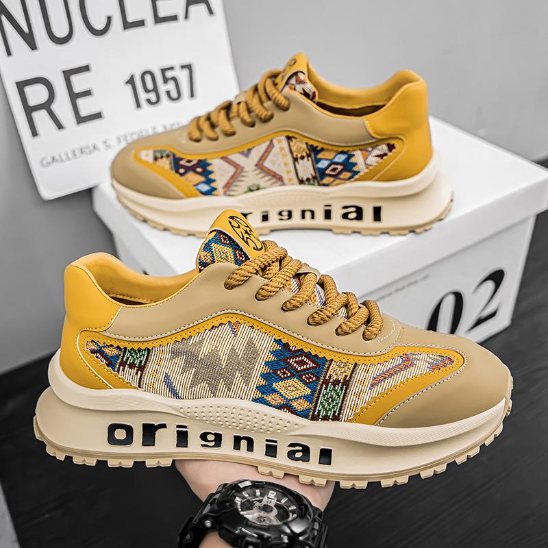 

Men s shoes 2024 autumn new youth feeling national tide low-top casual shoes dad youth comfortable sports Forrest Gump tide shoes 44 верблюд