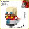 MOC Hedgehog Brickheadzed Dr Eggman Tails Bricks Anime Game Figures Compatible Building Blocks Toys For Children Adults Gift DIY