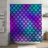 Rainbow Fish Scale Shower Curtain Bath Home Decor Waterproof Printed Fabric Size Options Available Free Shipping World Wide