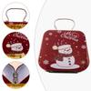 3pcs/set Iron Mini Tinplate Handbag Decorative Snowman Cookie Boxes  New Year