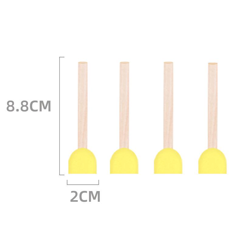 Children's Wooden Handle Mushroom Sponge Paintbrush for Art and Graffiti