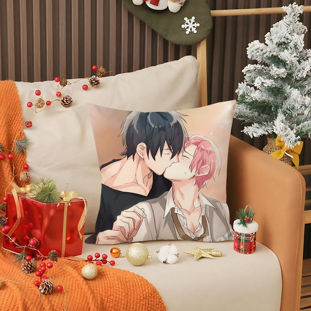 Loving Romantic 10 C-Count Pillow Case Anti-dustmite Pillow Invisible Zipper Silky Short Plush Sofa Cushion Cover