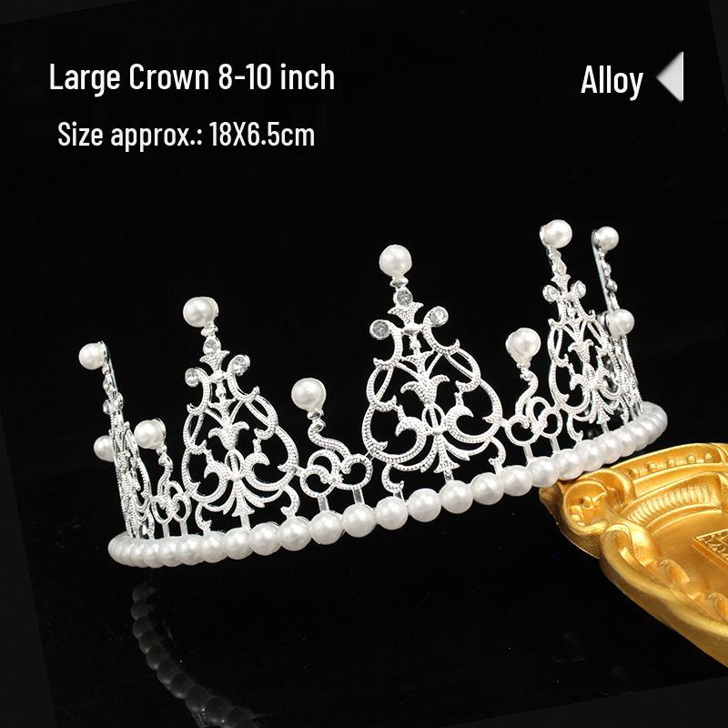 Queen Crown Cake Topper for Adults & Children - Gypsophila Pearl Birthday Decoration