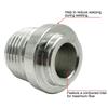 AN3 AN4 AN6 AN8 AN10 AN12 AN16 AN20 Male Weld On Fitting Adapter Weld Bung Aluminum Fuel Hose Pipe Tube Straight Fitting Silver