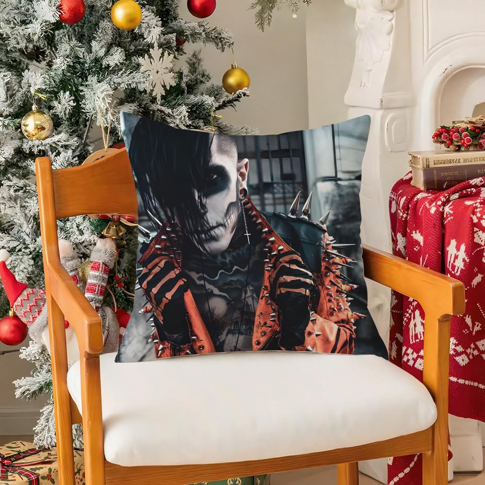 Music Band M-Motionless In White Pillow Case Silky Elegant Comfort Sofa Bed Invisible Zipper