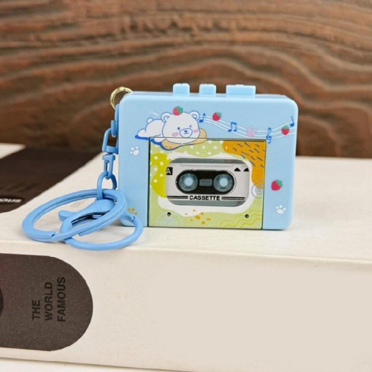 Retro Music Player Keychain Music Box with Decorative Design Builts In Melodies for Relaxation Adventure Bag Charm