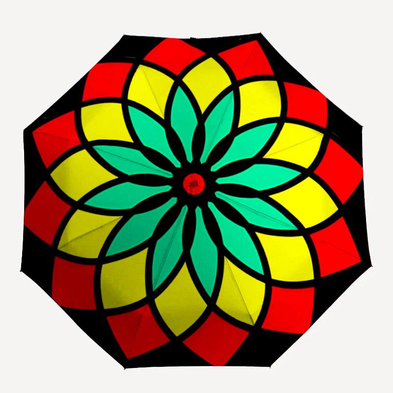 

1pc Colorful Floral Design Umbrella - Portable Home Essential, Durable Iron Frame with Rod Structure, Fashion Lovers yy250910119