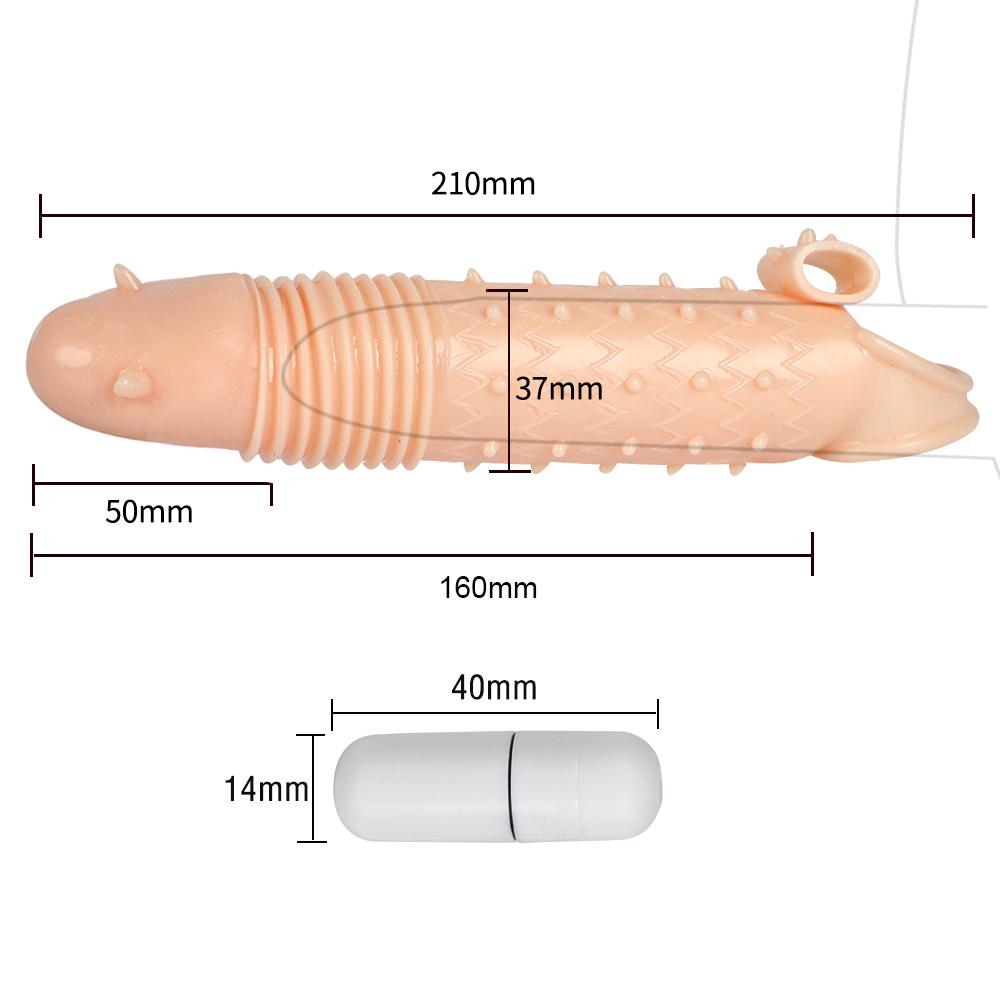 Dick Sleeve Zvětšení penisu Kondomy Sexuální hračky pro muže Prodlužovač Vibrace Zpožděná ejakulace Opakovaně použitelné produkty pro dospělé