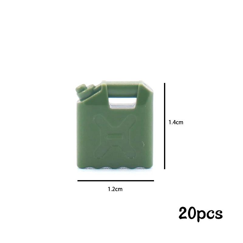 MOC Military Weapon Oil Bottle Building Blocks Oil Tank Gasoline Drum Model Gas Station Accessories Educational Creative Toy Kid