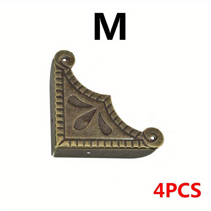 4pcs Antique Corner Box Gift Box Decorative Corner Iron Leather Corner Corner Right Angle Corner Box Corner Protection