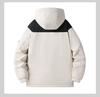 Men's Windproof Fleece-Lined Hooded Jacket: Warm, Thick Cotton Coat for Winter and Outdoor Activities
